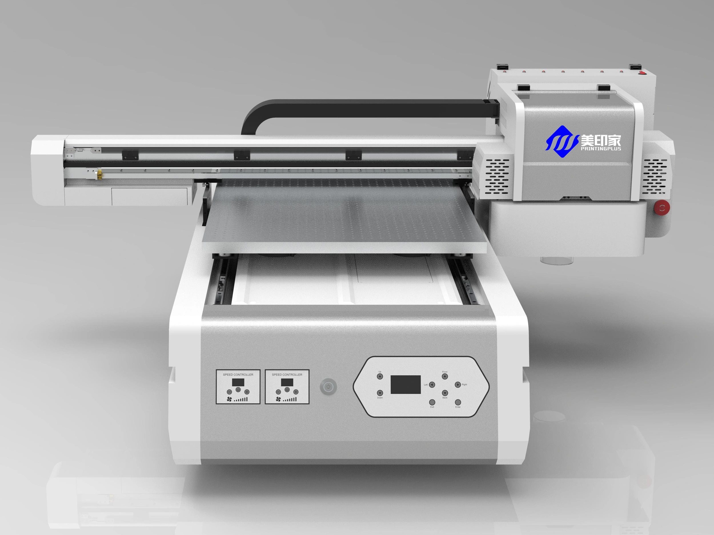 Multifunctional high-precision 3-head 6-color UV flatbed printer 1