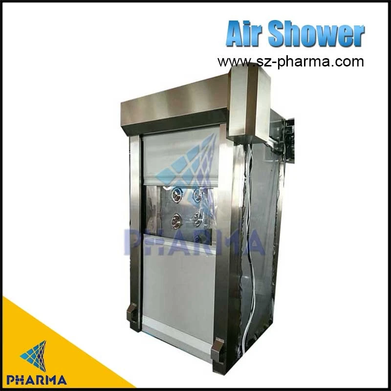 Chuveiro de ar para sala limpa com porta automática com aço inoxidável 1