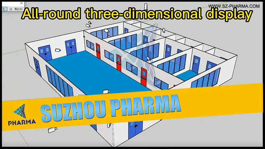 Caso de muestra de sala limpia -Dibujo 3D