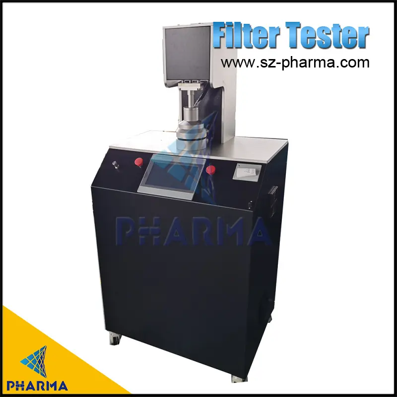 Testador automatizado de eficiência de filtro de máscara facial 3