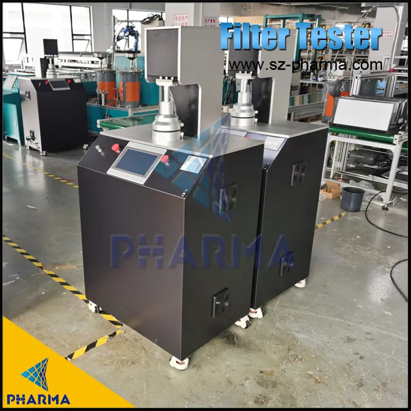 Testador automatizado de eficiência de filtro de máscara facial 6