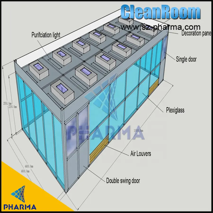 Bewegliche Laminar-Flow-Hauben-Reinigungskabine mit Rad 2