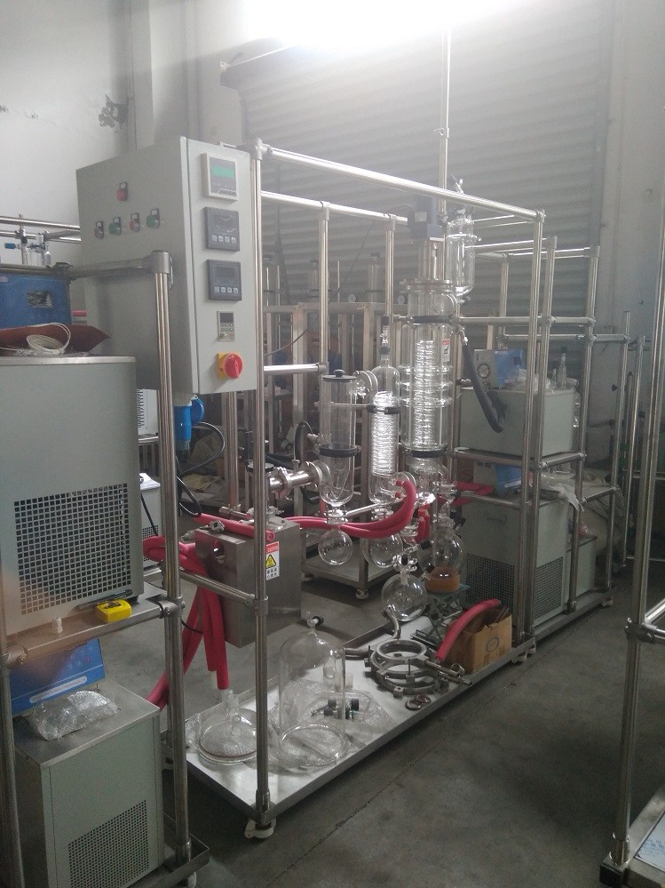 wiped film molecular evaporator machine for CBD distillation,5 Liter Short Path Molecular Distillation 14