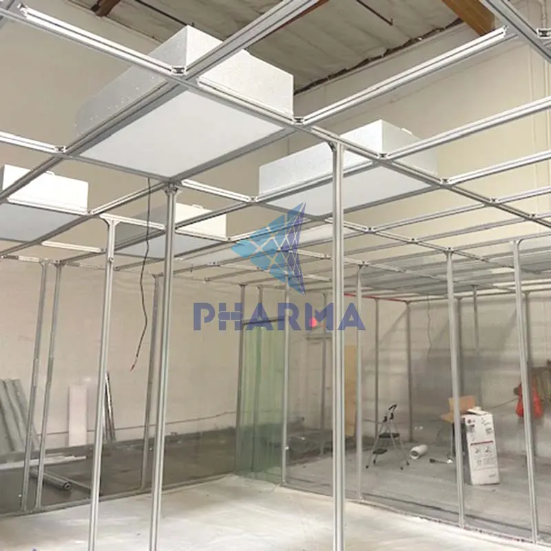 Fábrica de paredes de sala limpia modular personalizada para fábrica de cosméticos 3