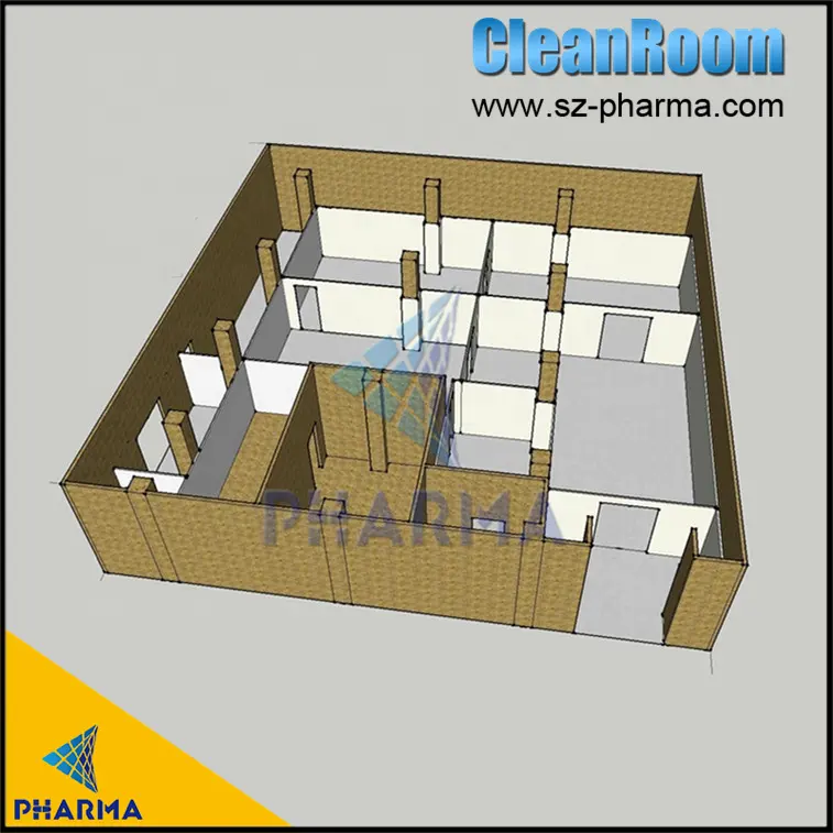 غرفة الأبحاث الصيدلانية الجاهزة GMP Cleanroom 3