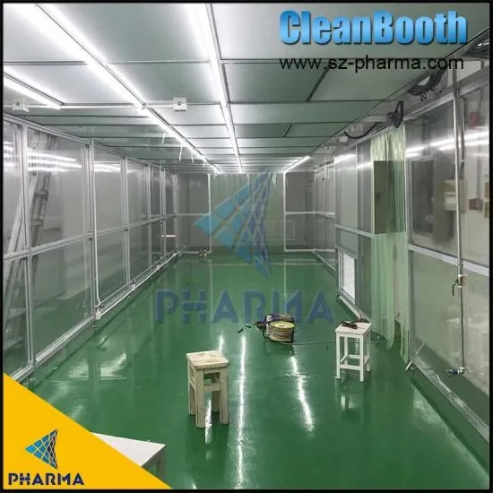 OEM ISO5 Class 100 50sqm Dust Free Modular Clean Room With HEPA Fan Unit 1