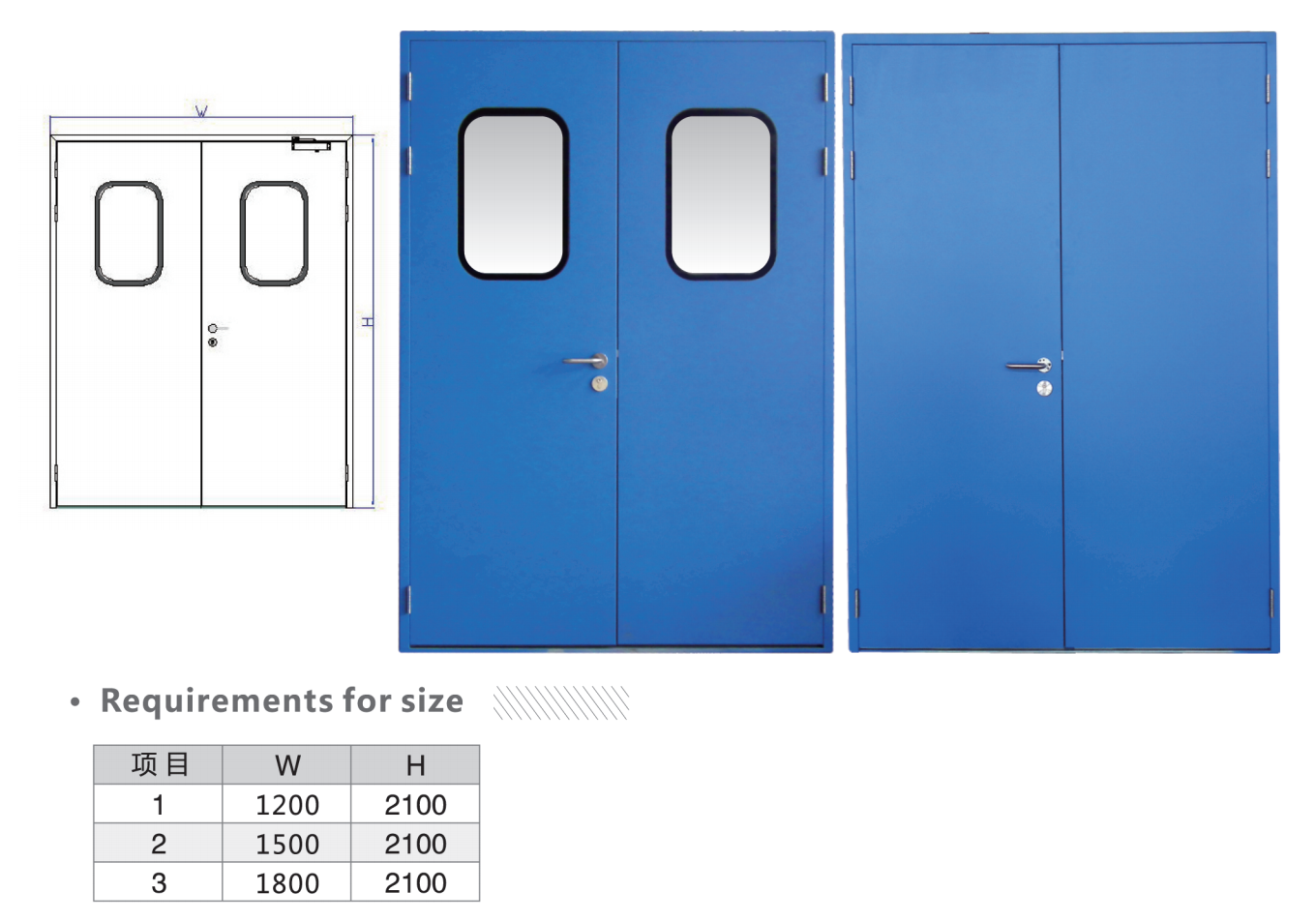 Double Swing door made of 5 mm HPL panelsRAL5015 9