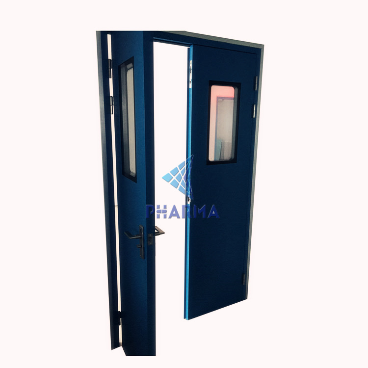 Double Swing door made of 5 mm HPL panelsRAL5015 11