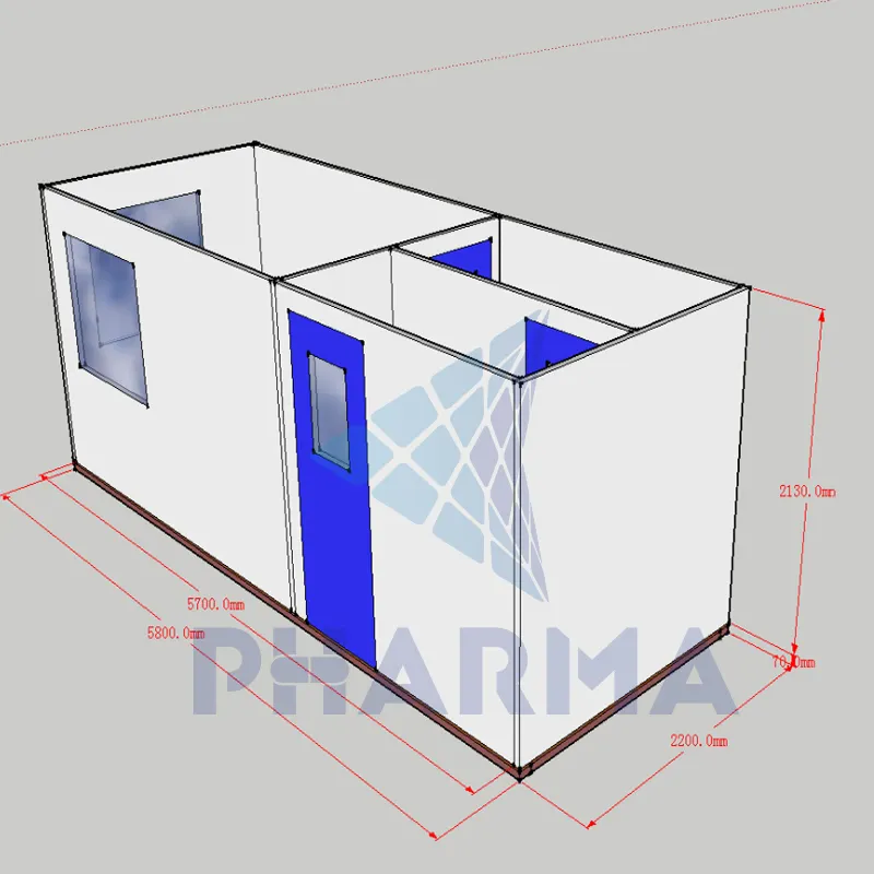 Purificación modular Sala limpia de fácil instalación 1