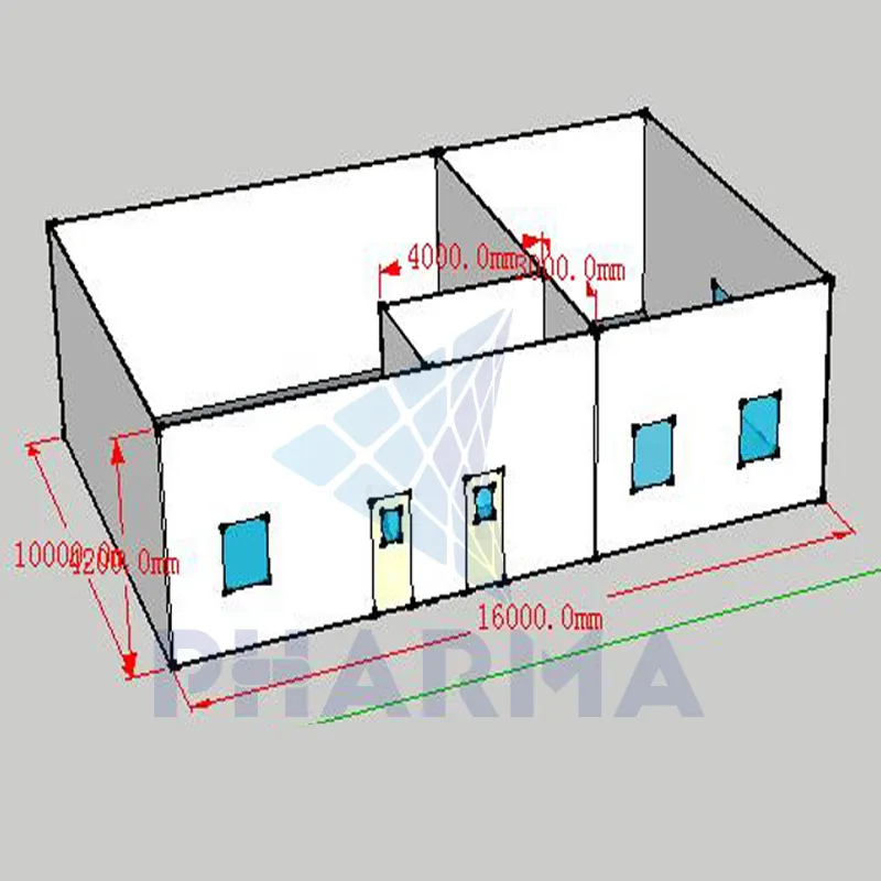 Purificación modular Sala limpia de fácil instalación 2