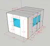 Sala limpa modular classe 10000 3*3*2,15m 3