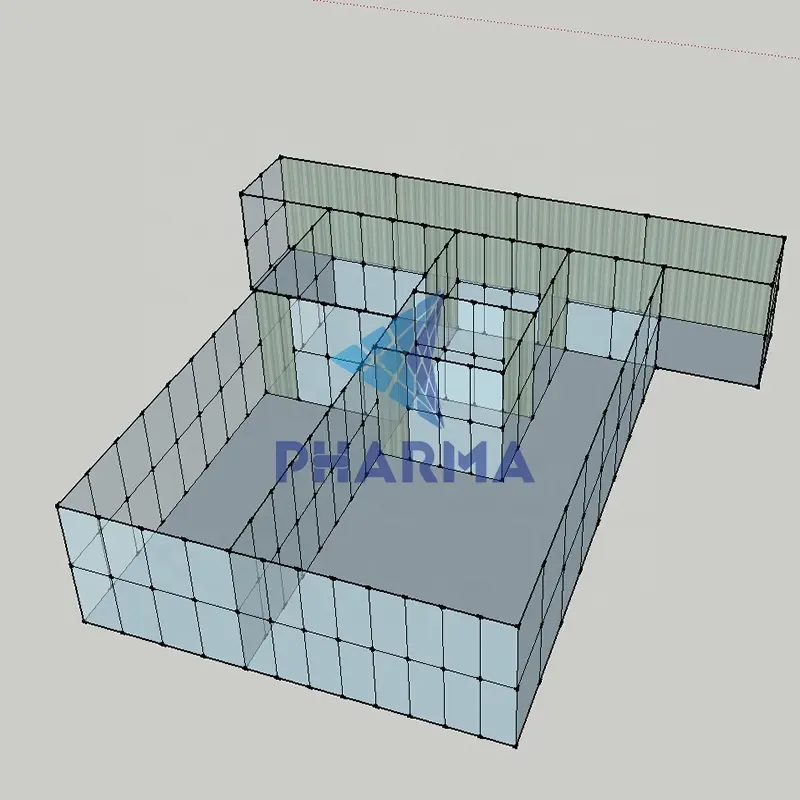 Cabine limpa pré-fabricada modular da indústria eletrônica GMP 3
