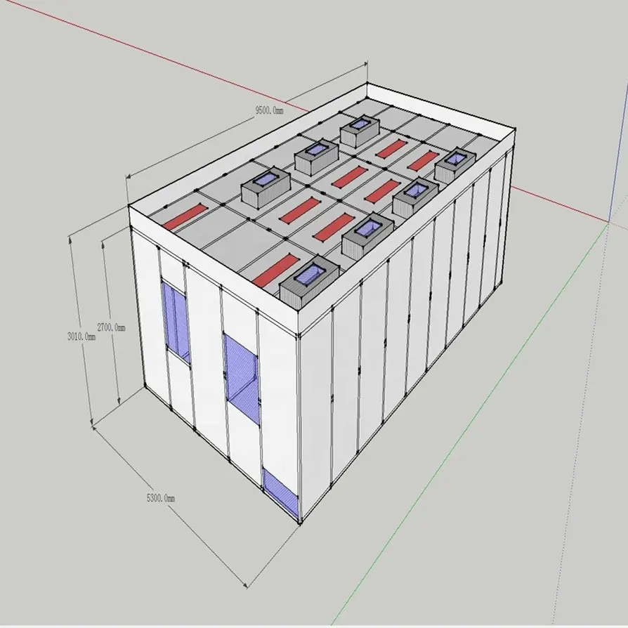 Cabine propre/salle blanche de 50 m² pour le laboratoire de l'université 5