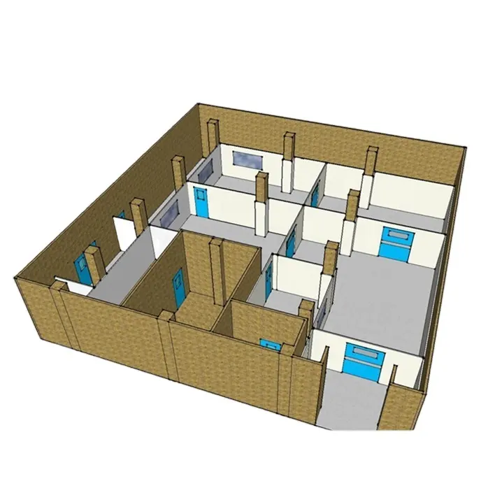 Para sala limpa farmacêutica classe 100, sala limpa personalizada, sala limpa modular 1