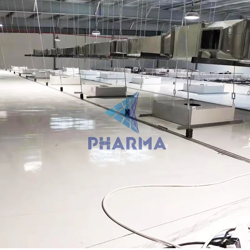 Galvanized air supply duct for Cleanroom 1