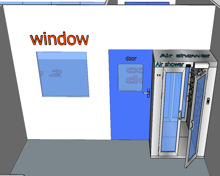 product-High Quality Durable Using For Clean Room Operator Levels Sliding Door Air Shower-PHARMA-img-2