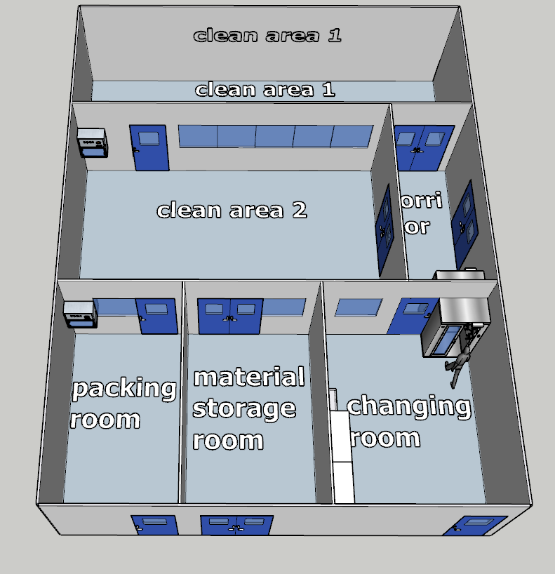 product-PHARMA-High Quality Durable Using For Clean Room Operator Levels Sliding Door Air Shower-img-1