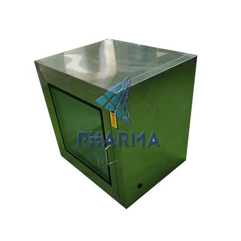 Caja de paso estática con bloqueo electrónico estándar CE para uso en salas limpias 1