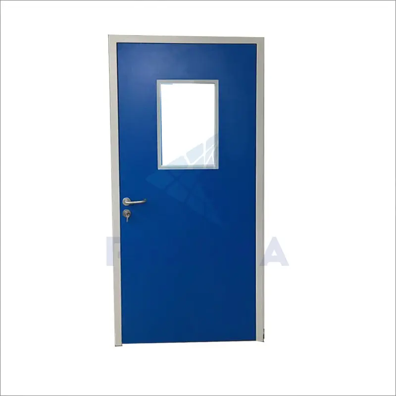 Porta de balanço farmacêutica manual modular do quarto desinfetado da porta de aço do quarto desinfetado do PBF 4