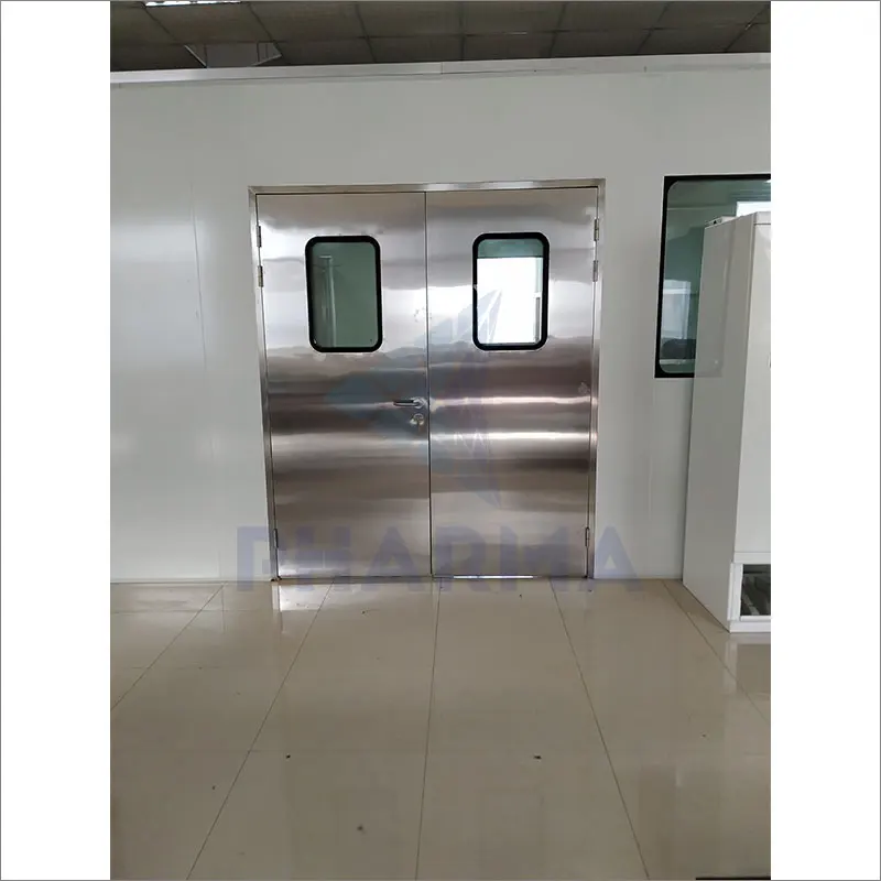 Laboratory Pharmaceutical Hospital Aluminum Frame Clean Room Door Pharmaceutical Clean Room Swing Door 5