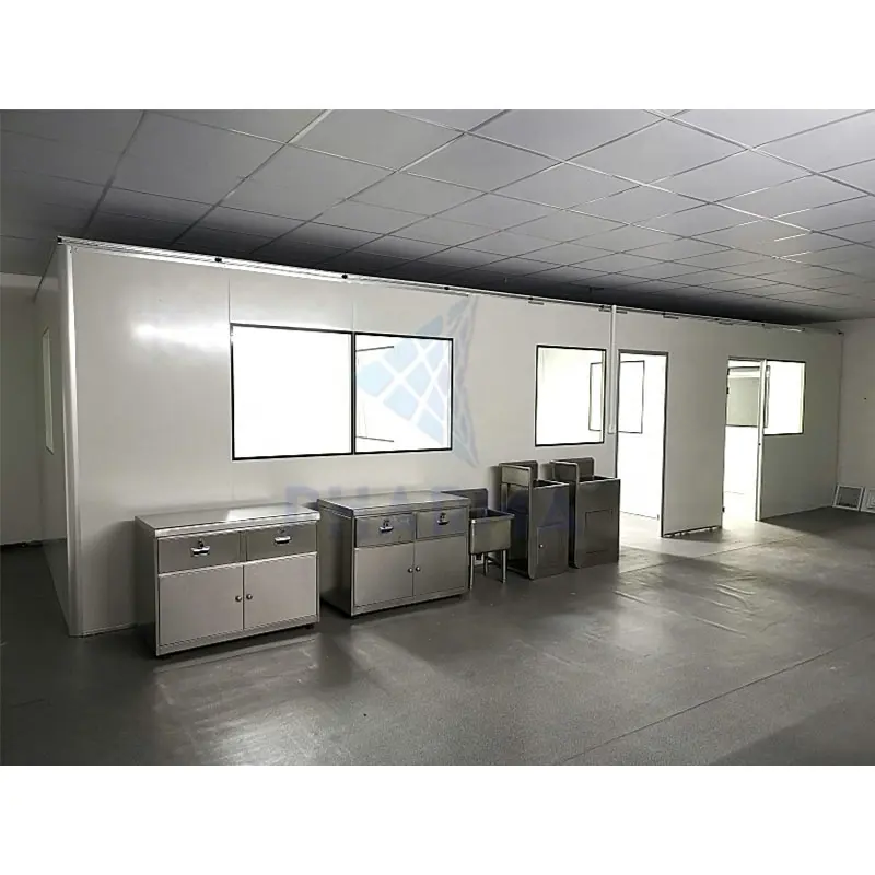 capela de fluxo laminar cogumelo classe 10000 sala limpa modular 1