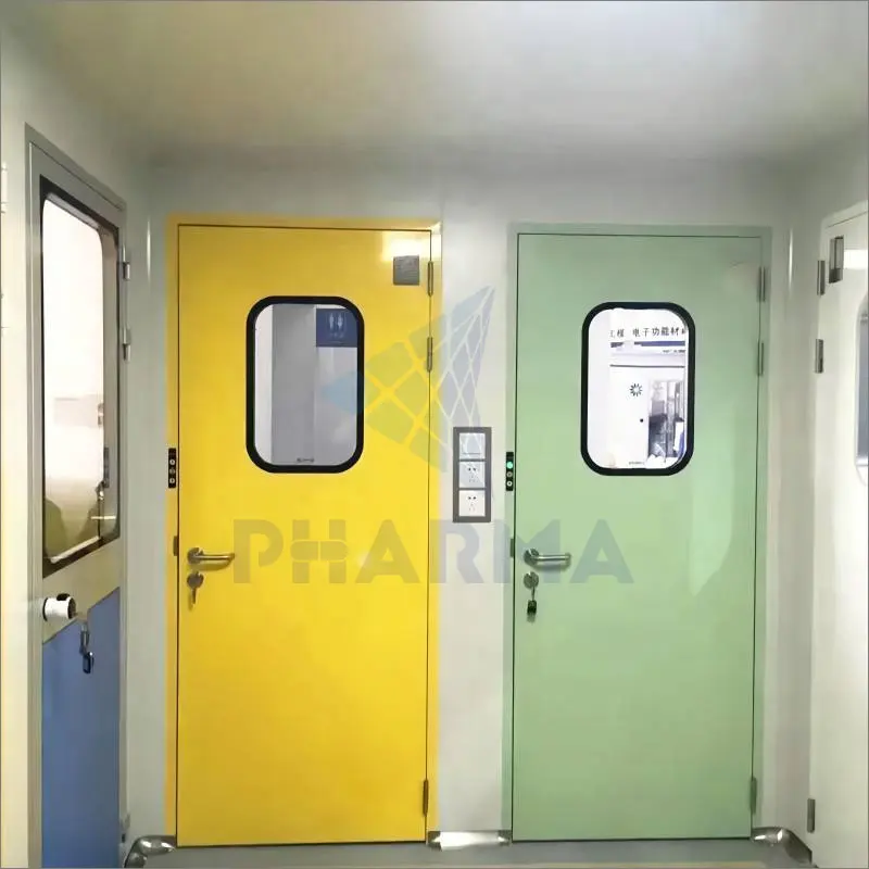 CMP Pharmaceutical Clean Room Double Purification Door With View Window Swing Door 4