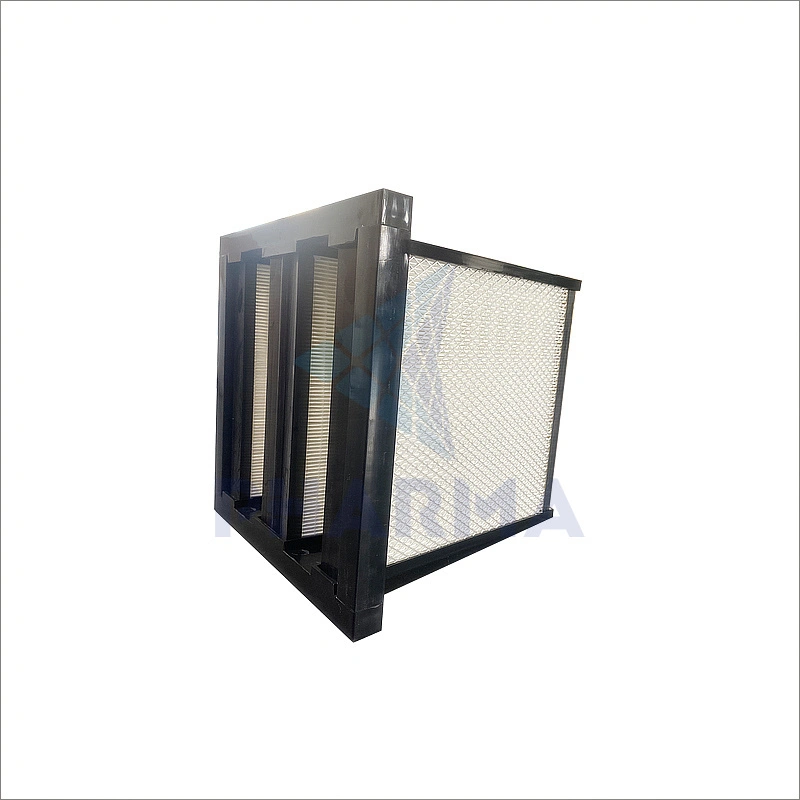 W Shape V-Bank Type Hepa Air Filters Hepa Filter For Air Conditioning Ventilation And Heating System 1