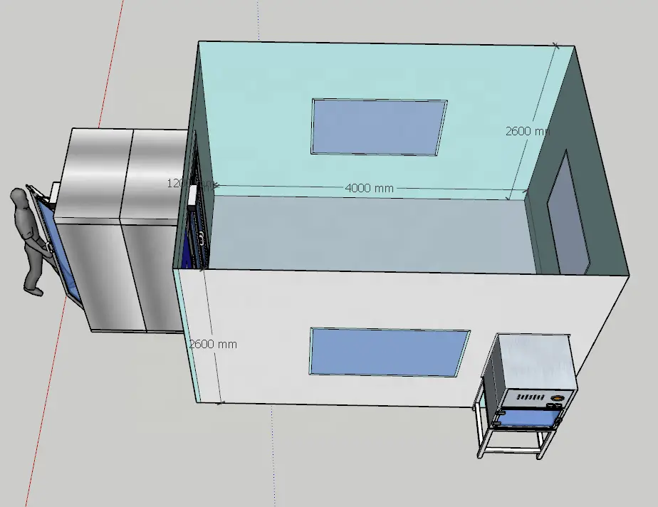 Exporte fácil instalação e salas limpas modulares móveis2 3