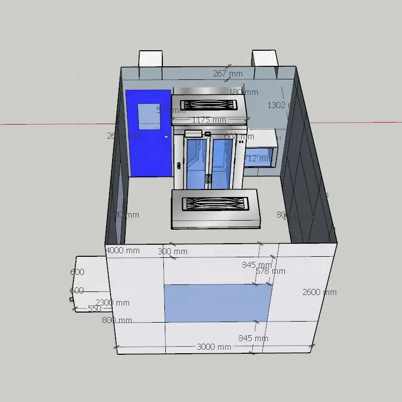 Tragbarer, modular aufgebauter, anpassbarer Reinraum für Labore1 6