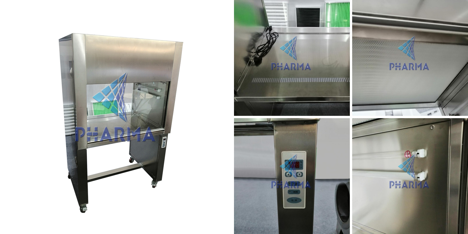 product-PHARMA-Class 100 304SUS Double-Person laminar flow Clean Bench with ISO 9001 certificate-img