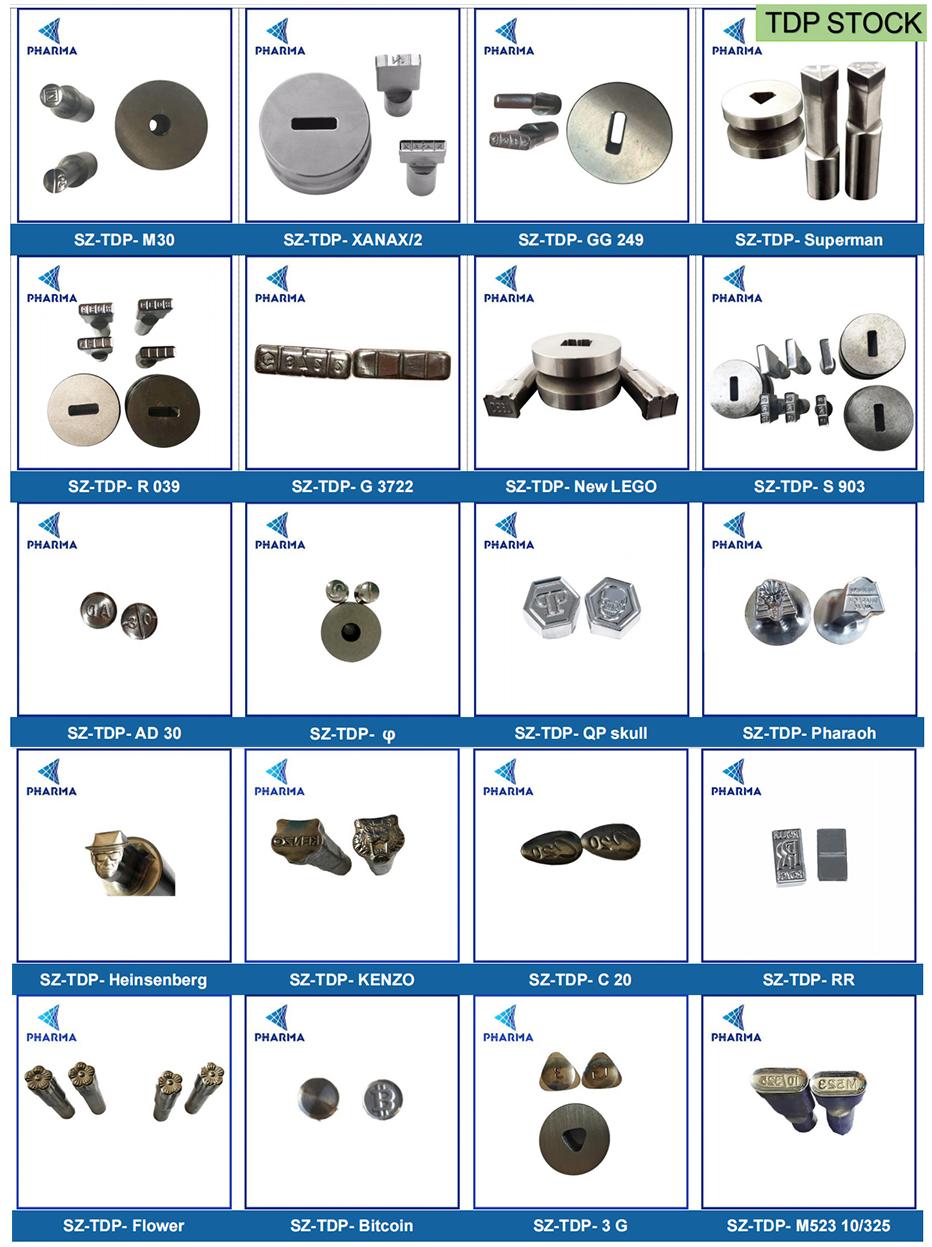 Matrices y punzones para prensas de tabletas personalizadas Matrices para prensas de pastillas Zp/TDP 8