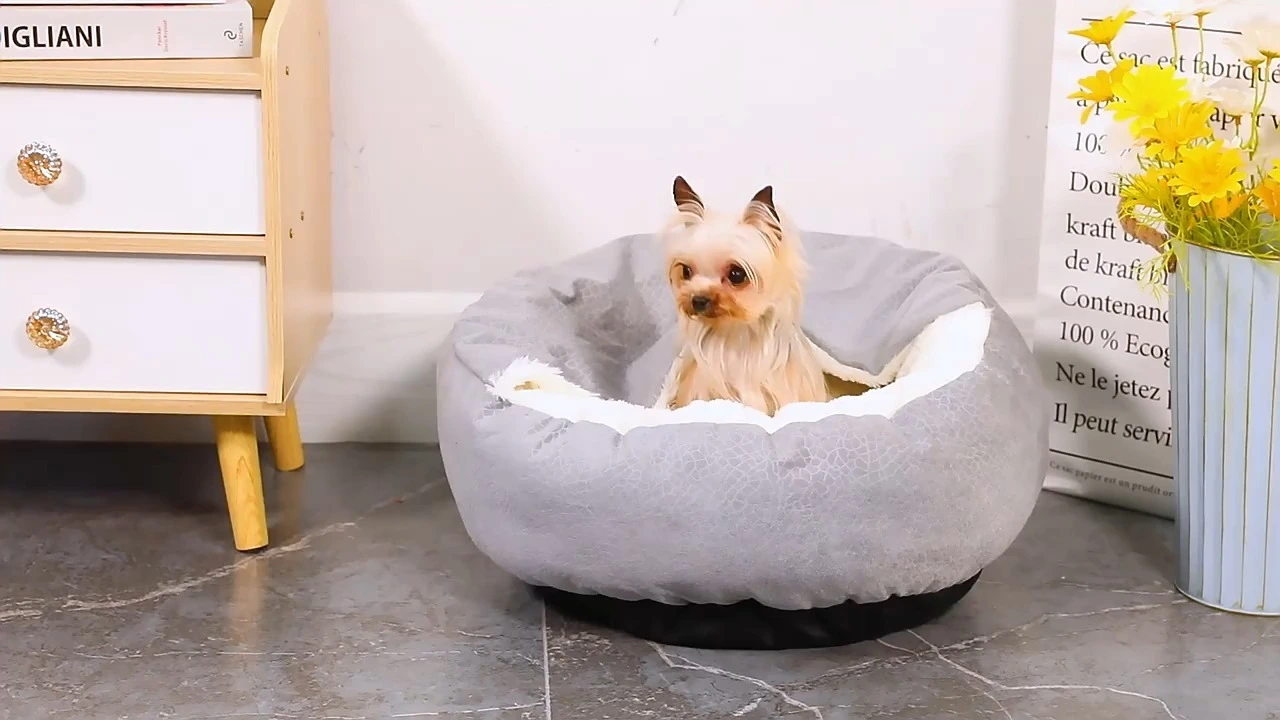 Enclosed Round Pet Cave with Cover for Small Pets 1