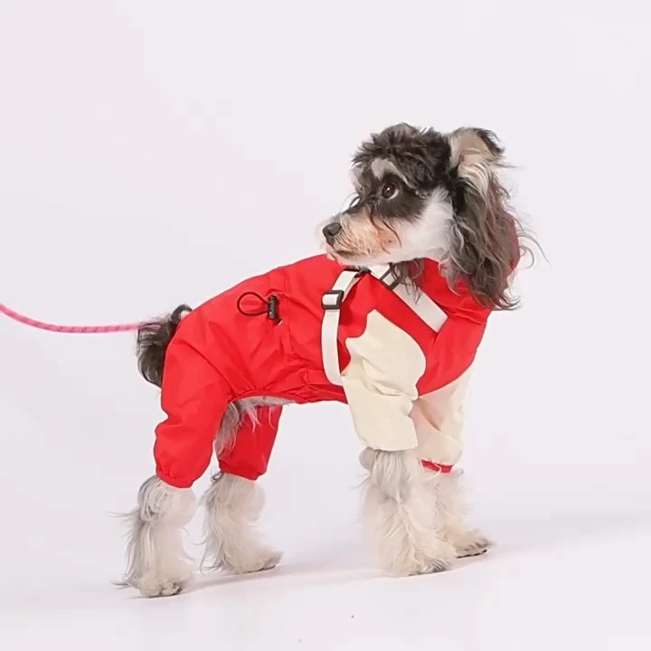 Imperméable pour chien avec chapeau amovible 1