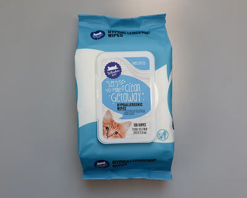 Lingettes hypoallergéniques Ruolin Pet Clean 100ct avec couvercle 1