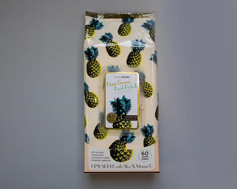 Toallitas Desintoxicantes Frescas Piña con Aloe y Vitamina C 1