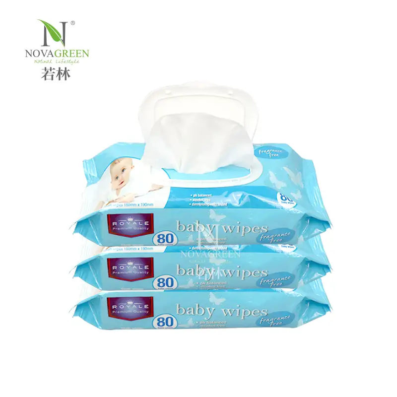 Baby hand and face cleansing moisture-preserving wipes with plant extracts and aloe vera, fragrant-free wipes for sensitive skin, free of sulfates, alcohol, parabens and dyes 1