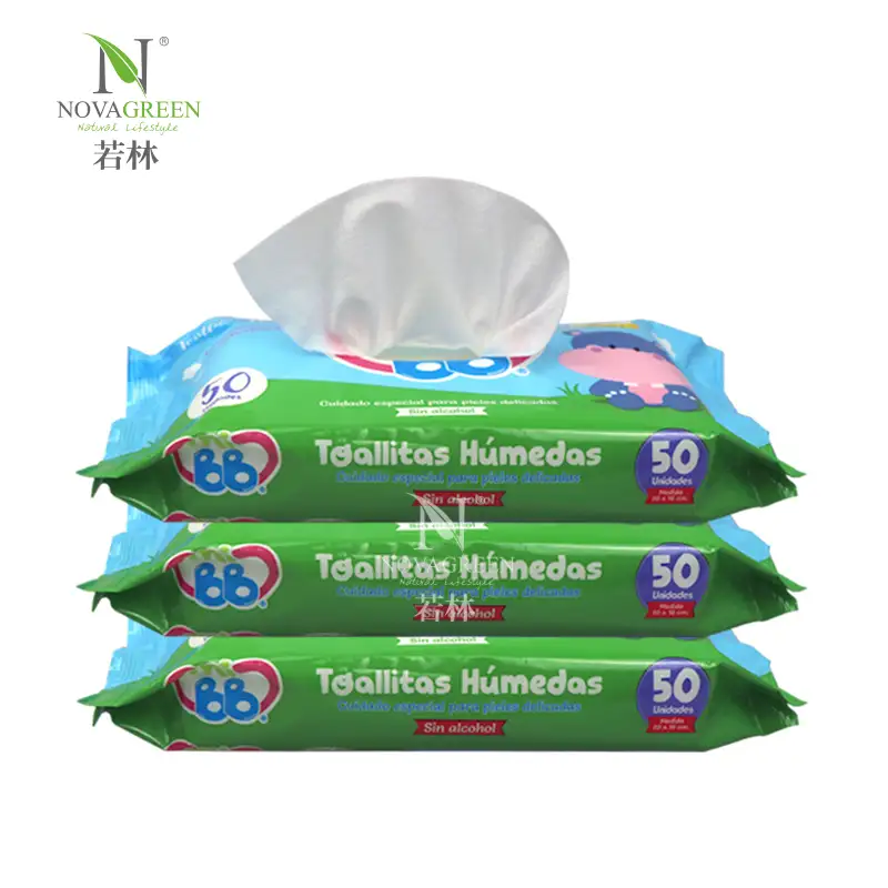 NovaGreen 50pcs Baby wipes with Vitamin E 1