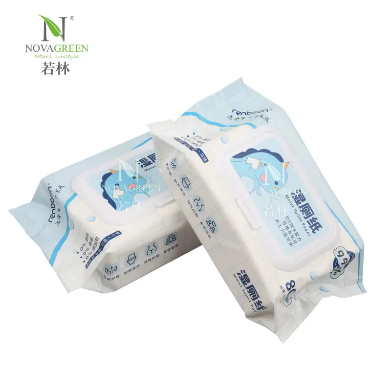 Papel higiénico húmedo, toallitas húmedas desechables Fresh Feel, toallitas húmedas para adultos, 80 toallitas por paquete 1