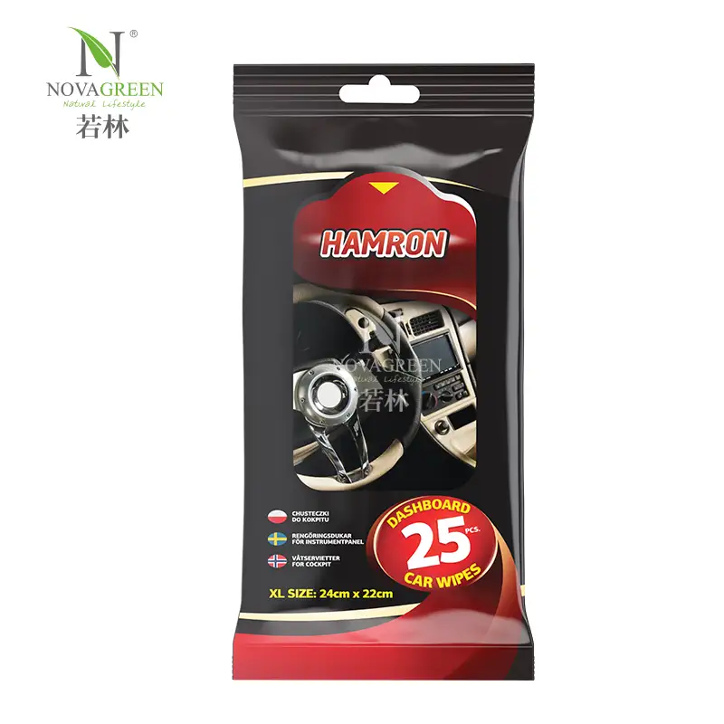Lingettes pour tableau de bord de voiture, lingettes pour intérieur et extérieur de voiture, 25 lingettes chacune 1