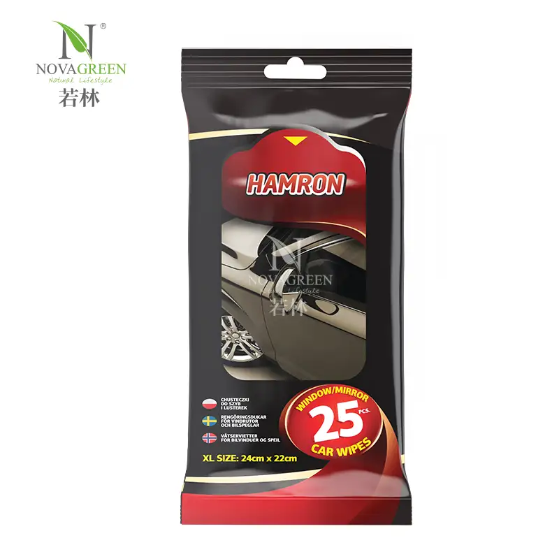 Lingettes pour vitres et miroirs de voiture, nettoyant pour vitres automobiles pour films et crasse, 25 pièces 1