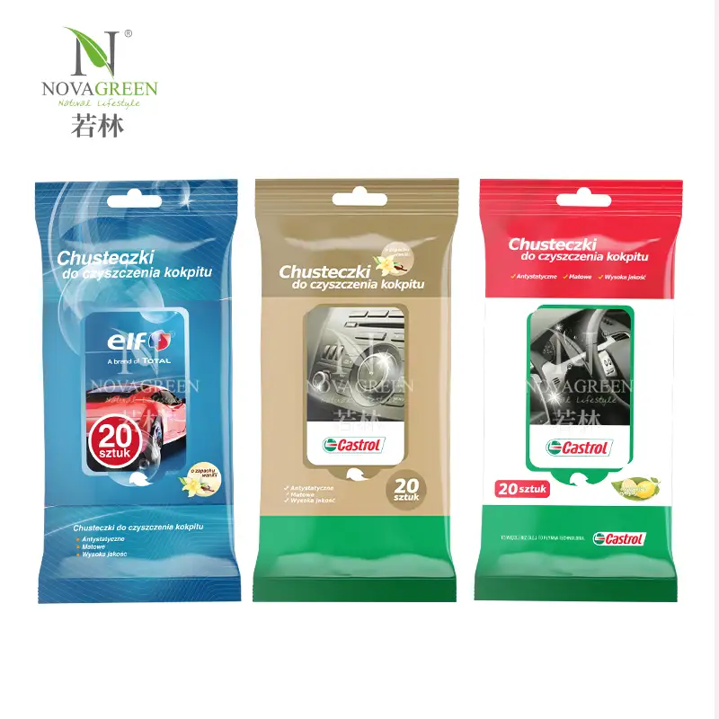 Lingettes d'entretien pour cockpit parfum citron 25 pièces 1