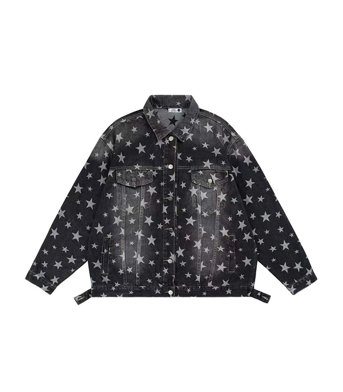 Veste en jean imprimé pour hommes 1