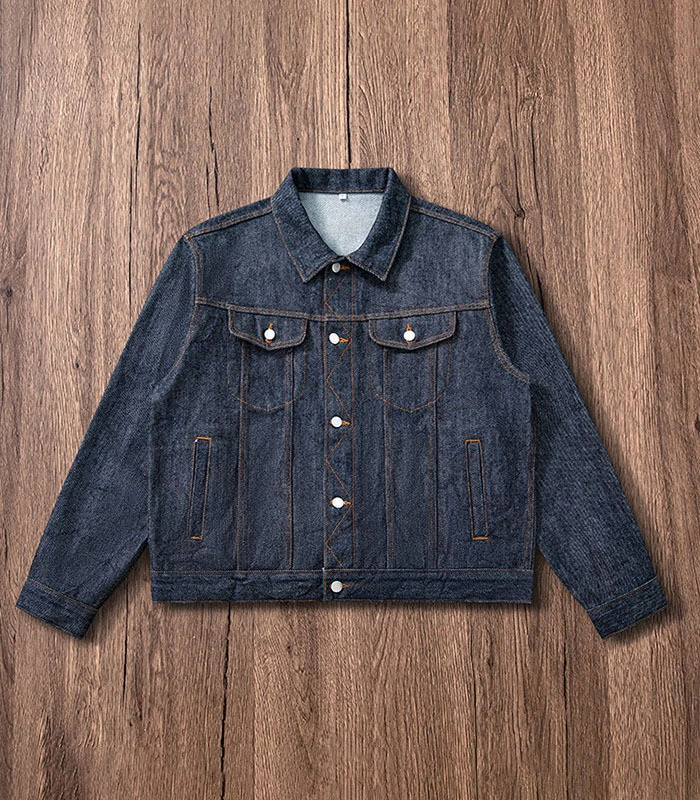 Button Paris Rouge Trim Men Veste en jean 1