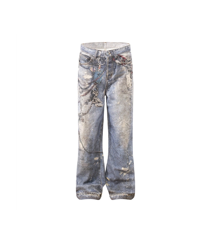 Jean streetwear visuel 3D Print Men 1