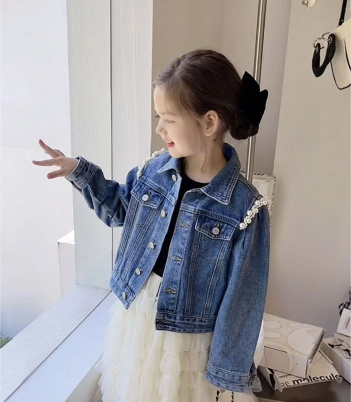 Veste en gros de la femme en jean bleu pour fille - lth vêtements 1