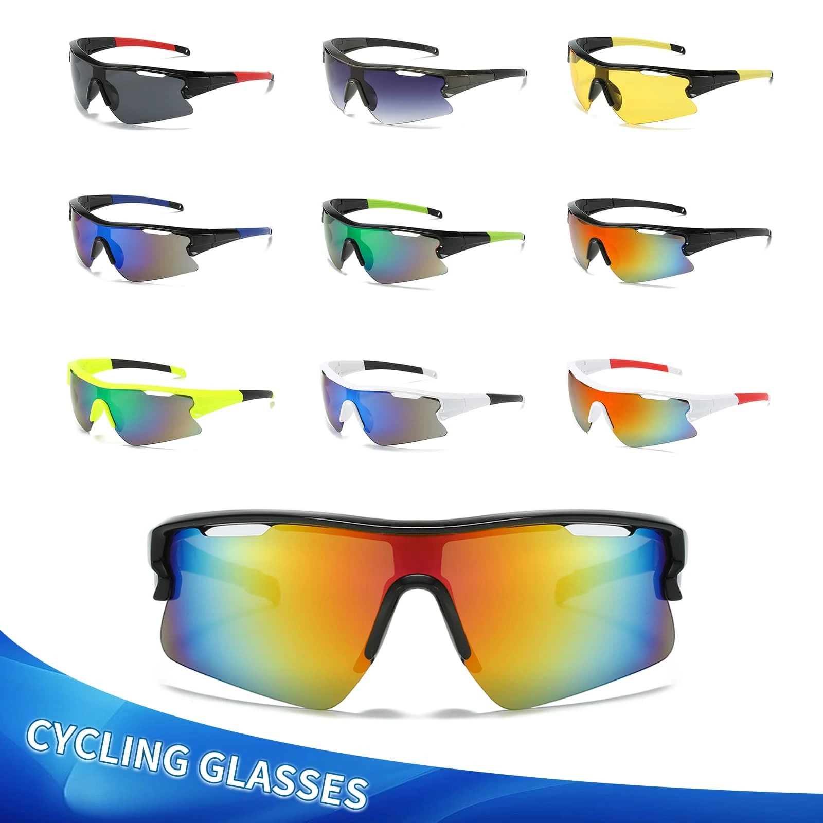 OEM ODM Manufacturer Cycling Glasses 8330 Polarization Anti-fog HD Lens 1