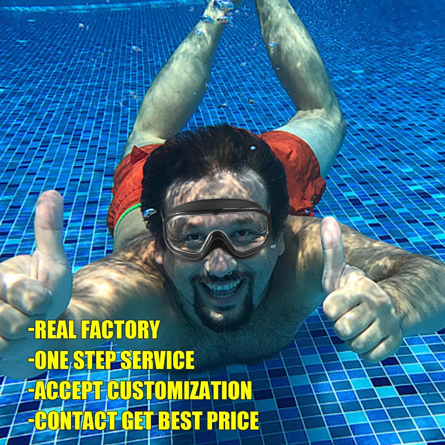 Óculos de natação personalizados do fabricante à prova d'água antiembaçante adulto YJ017 1