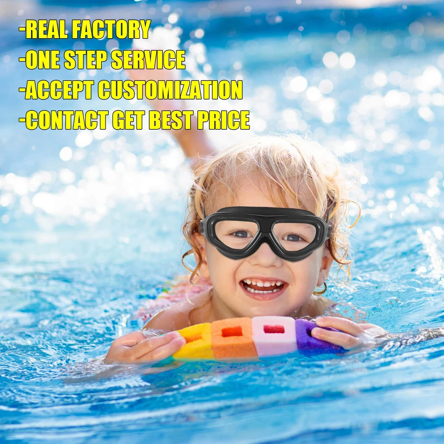 Swimming Safety Glasses Diving Goggles Anti-fog Eye Protection Children YJ016 1