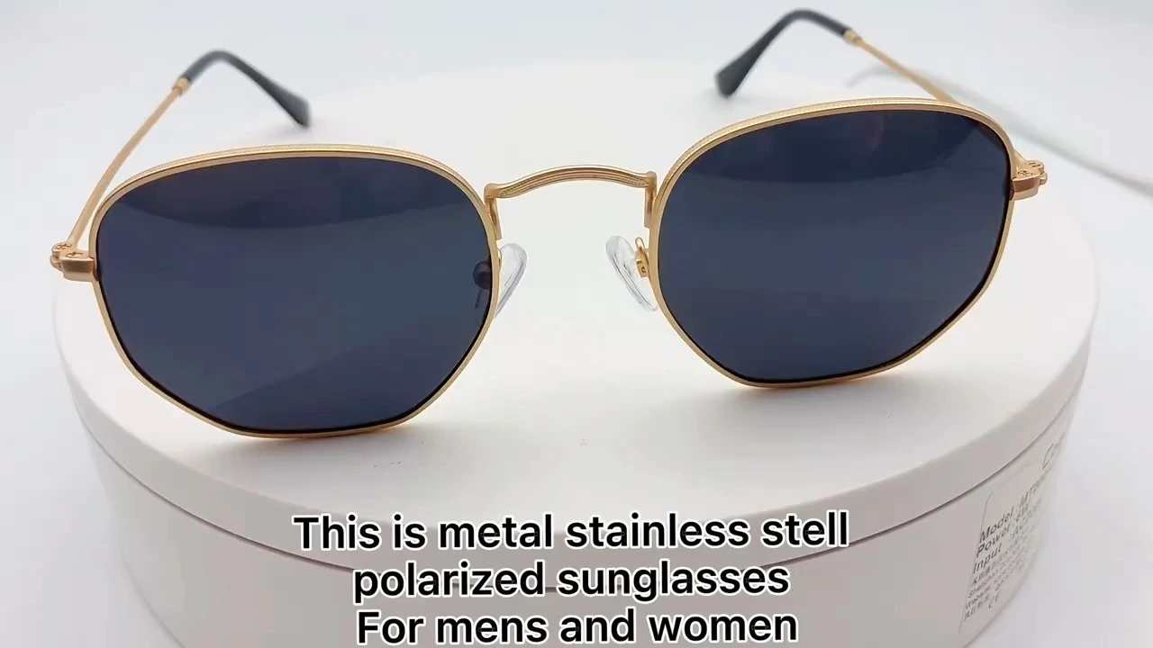 Fashion Sunglasses Polarized Round Sun Glasses Retro Stainless Frame LG011 1
