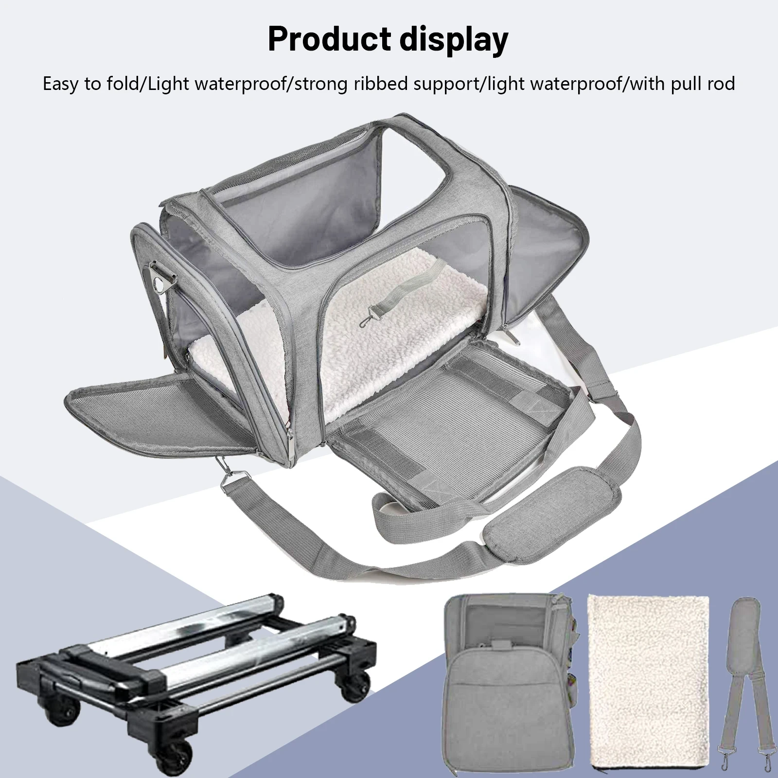 Soft Foldable Dog Crate Dog Show Trolley Quadratemanufacturing 5